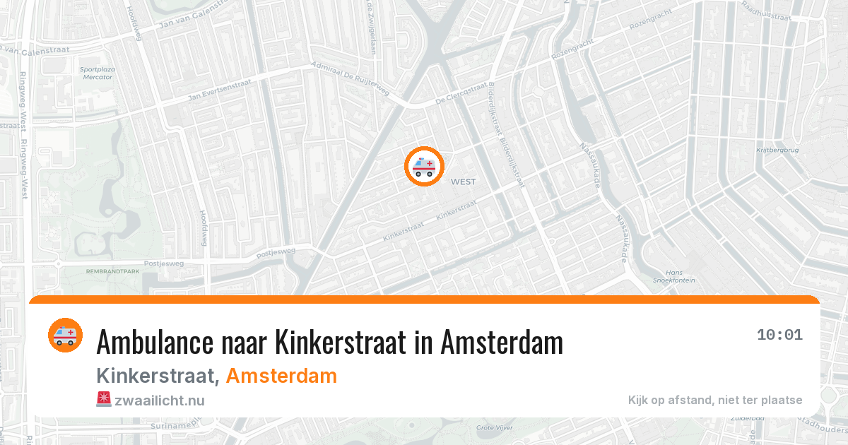 Ambulance naar Kinkerstraat in Amsterdam — 11 jul 2026