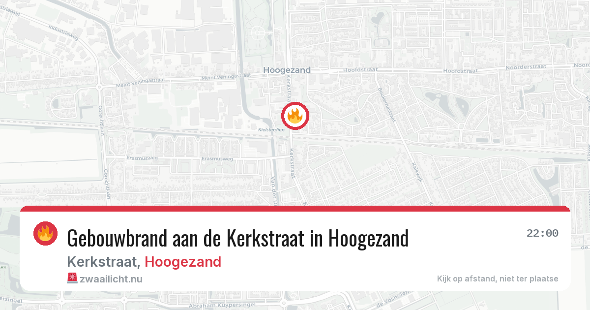 Gebouwbrand aan de Kerkstraat in Hoogezand — 22 mei 2026