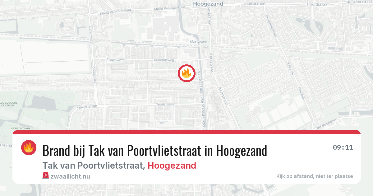 Brand bij Tak van Poortvlietstraat in Hoogezand — 5 jun 2026