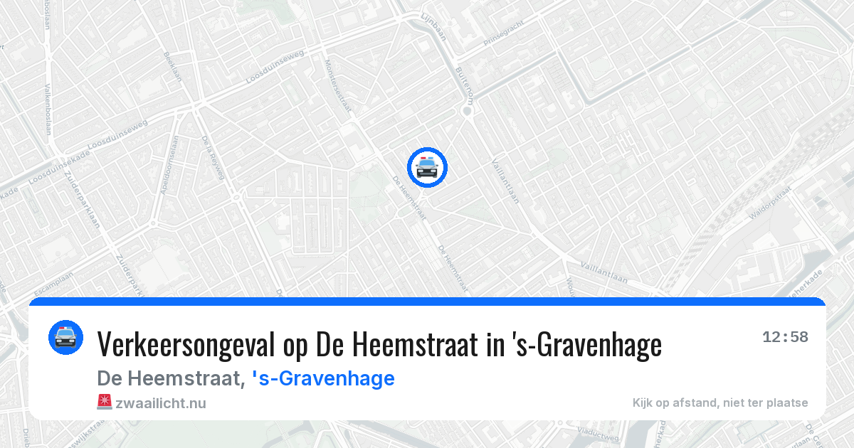 Verkeersongeval op De Heemstraat in 's-Gravenhage — 15 jul 2026