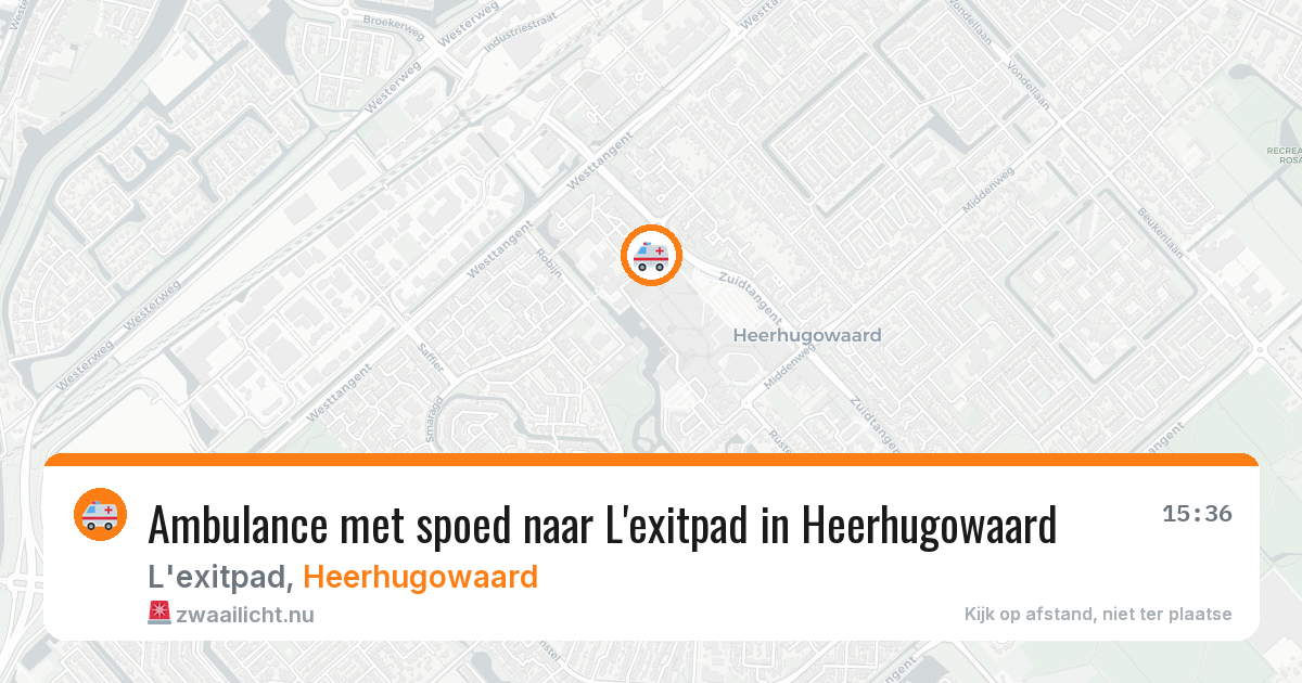 Ambulance met spoed naar L'exitpad in Heerhugowaard — 23 jul 2026