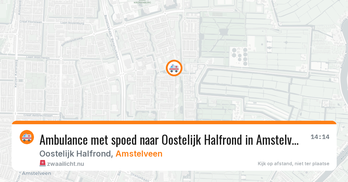 Ambulance met spoed naar Oostelijk Halfrond in Amstelveen — 5 jun 2026