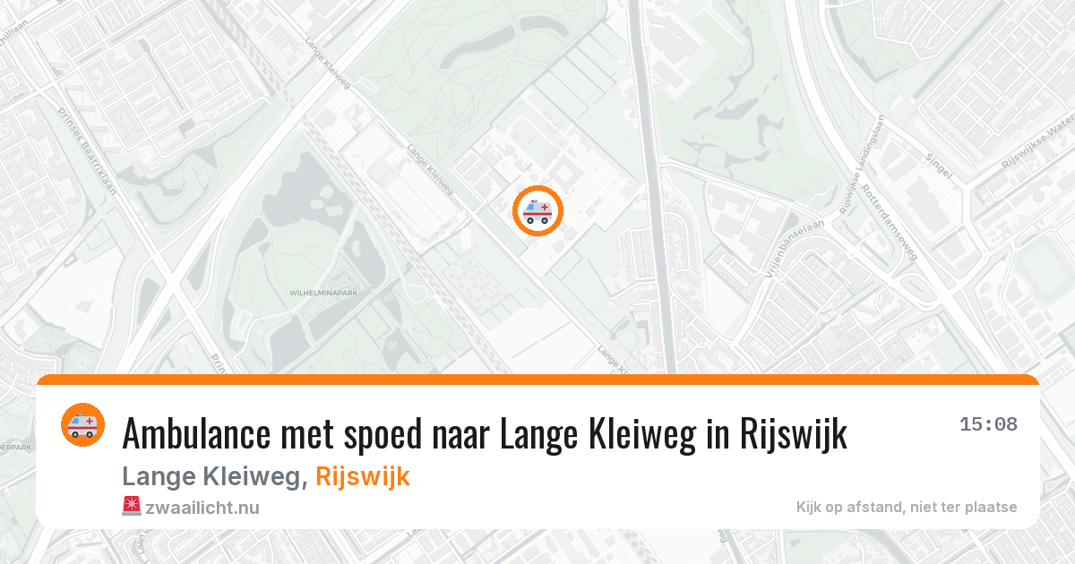 Ambulance met spoed naar Lange Kleiweg in Rijswijk — 17 jul 2026