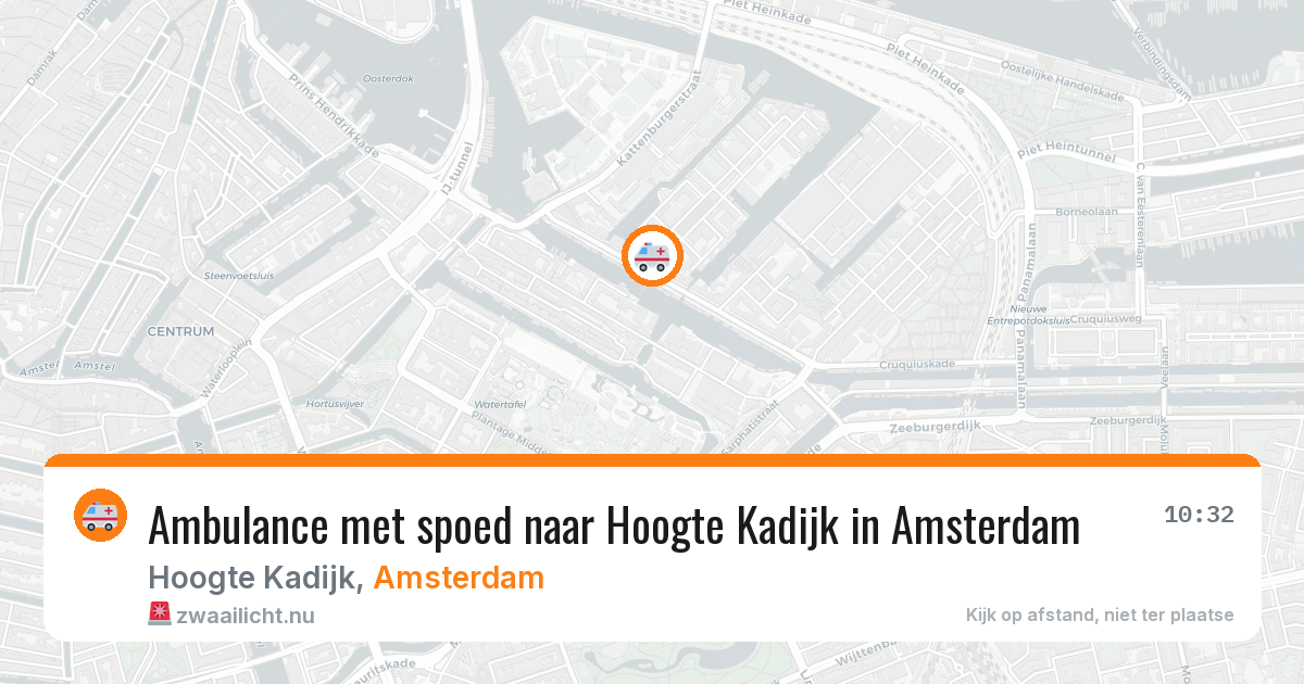 Ambulance met spoed naar Hoogte Kadijk in Amsterdam — 21 mrt 2026