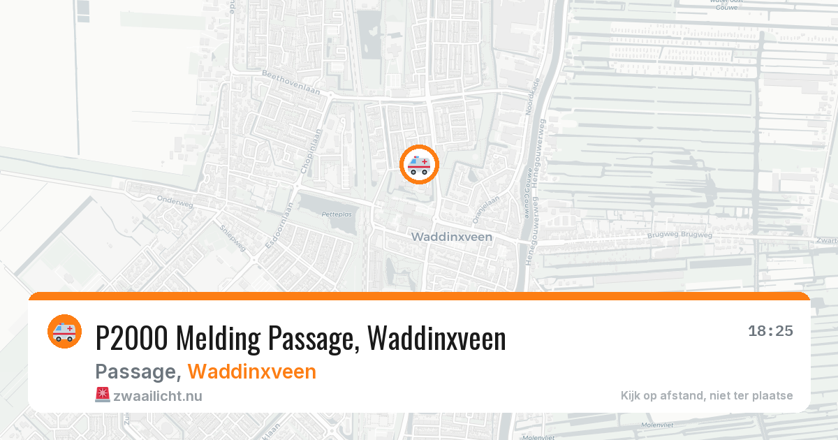P2000 Melding Passage, Waddinxveen — 24 jul 2026