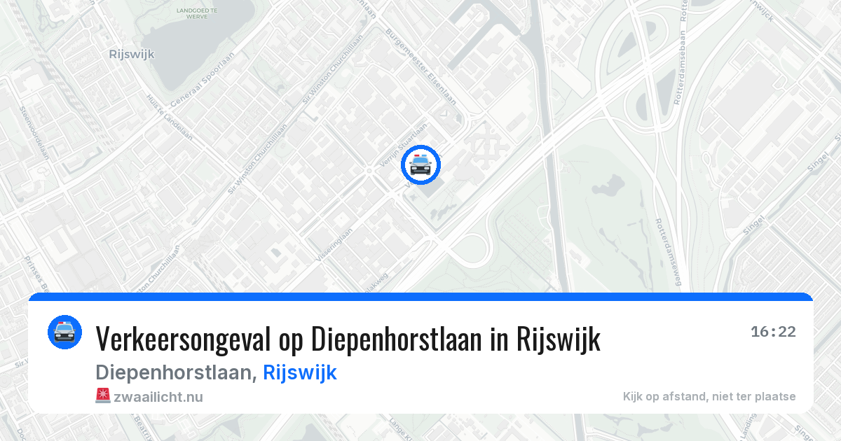 Verkeersongeval op Diepenhorstlaan in Rijswijk — 26 mrt 2026