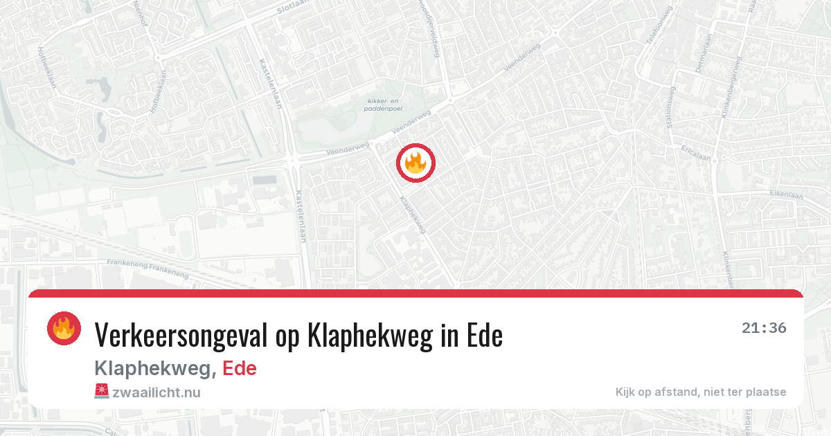 Verkeersongeval op Klaphekweg in Ede — 9 jul 2026