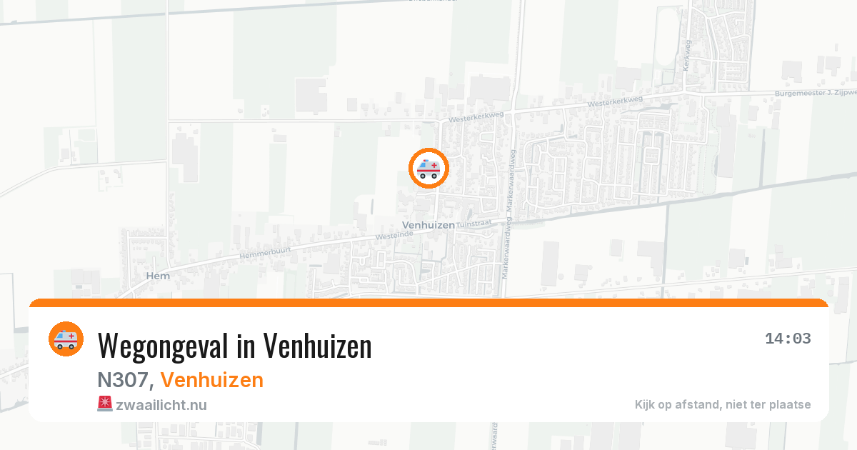 Wegongeval in Venhuizen — 7 mrt 2026