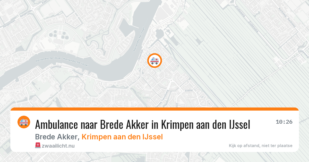 Ambulance naar Brede Akker in Krimpen aan den IJssel — 24 jul 2026
