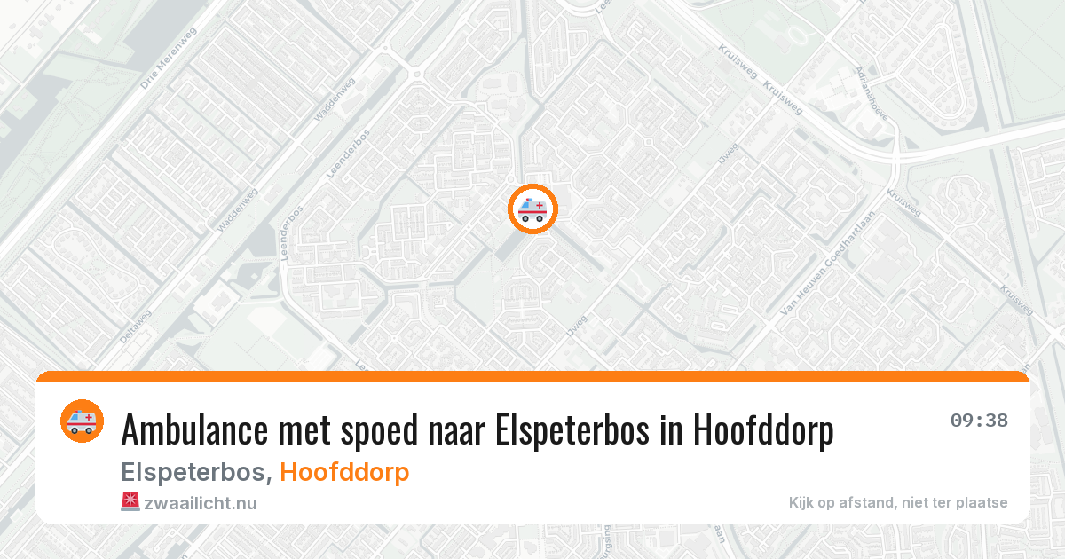 Ambulance met spoed naar Elspeterbos in Hoofddorp — 20 mrt 2026