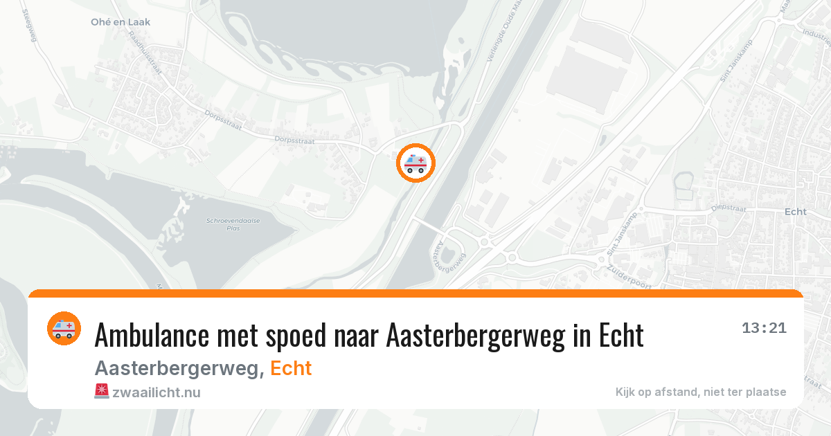 Ambulance met spoed naar Aasterbergerweg in Echt — 24 jan 2026