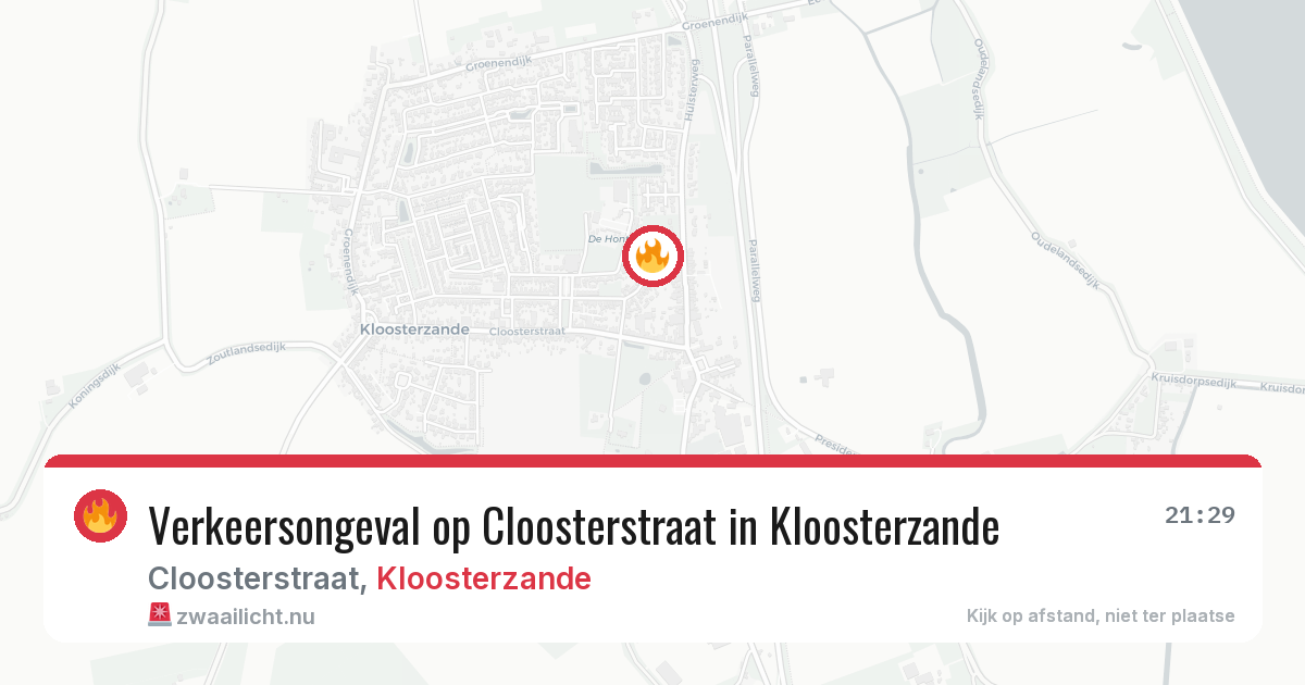 Verkeersongeval op Cloosterstraat in Kloosterzande — 27 jun 2026