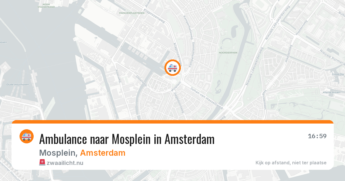Ambulance naar Mosplein in Amsterdam — 21 mei 2026
