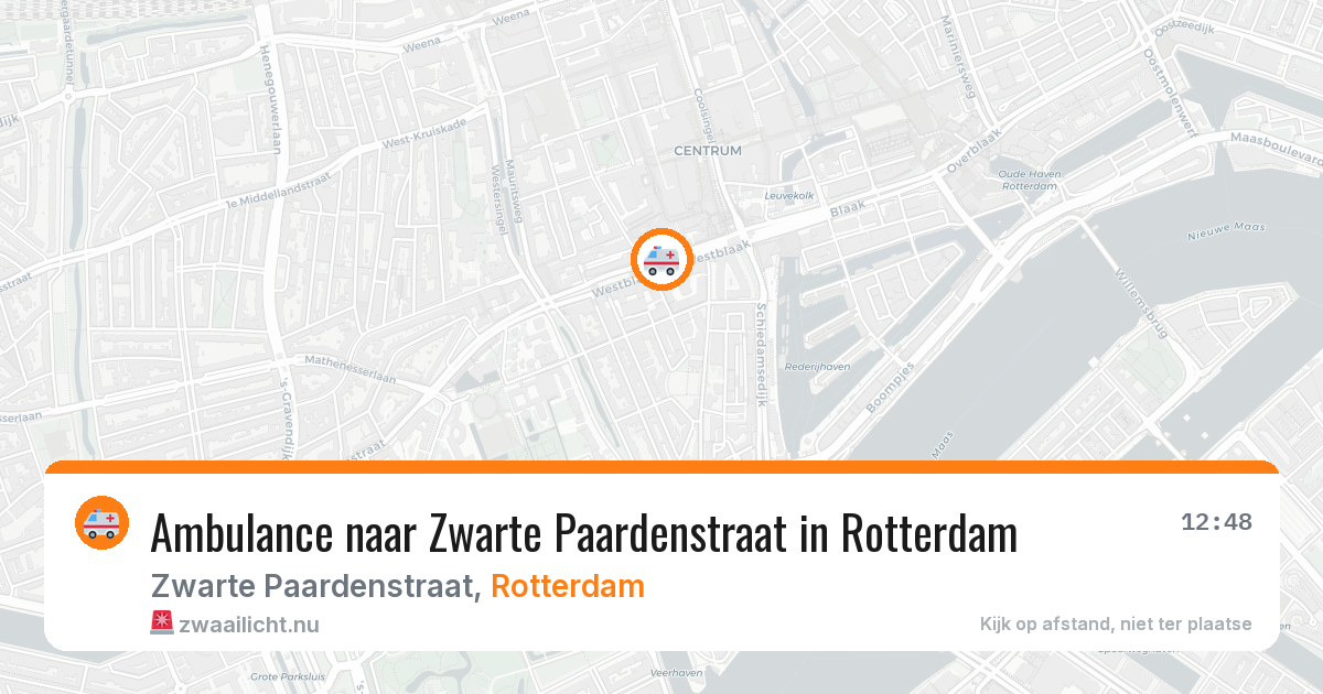 Ambulance naar Zwarte Paardenstraat in Rotterdam — 15 jul 2026