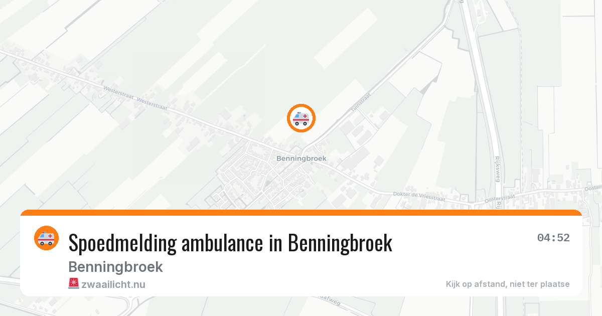 Spoedmelding ambulance in Benningbroek — 6 jul 2026