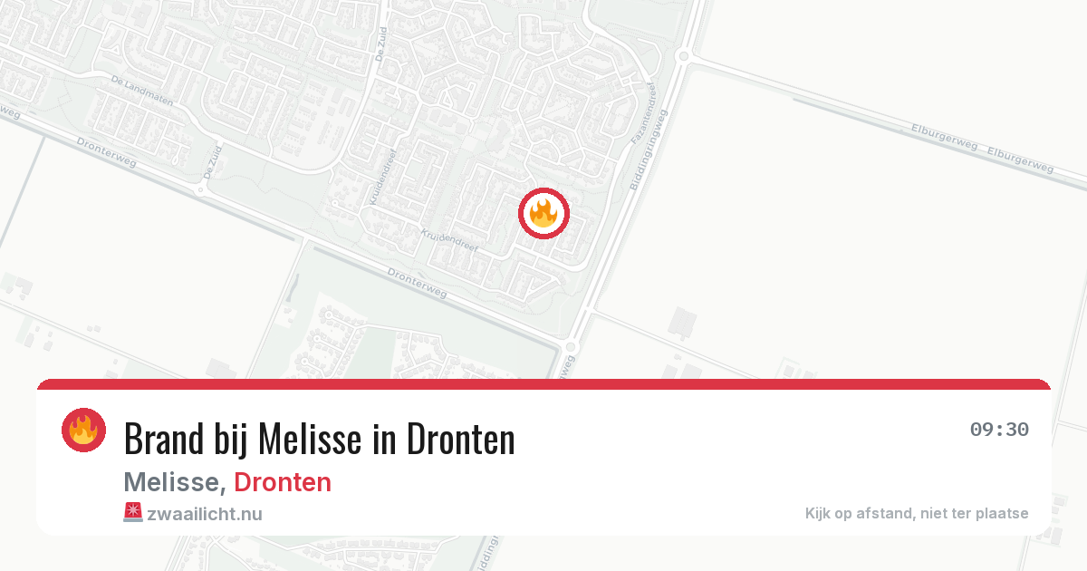 Brand bij Melisse in Dronten — 18 feb 2026
