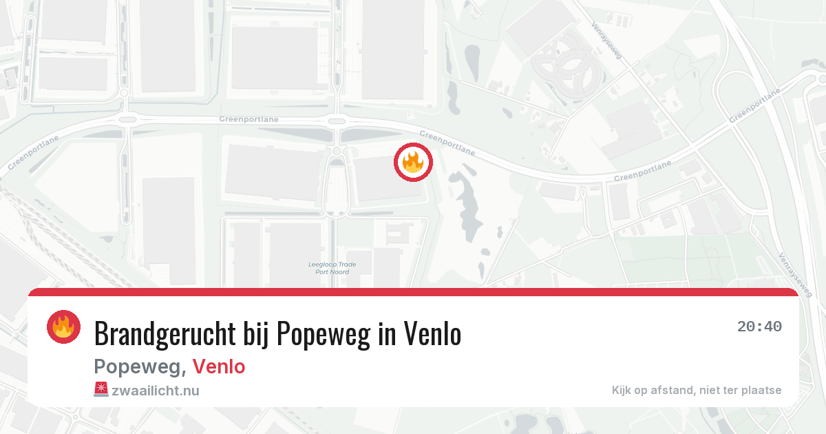 Brandgerucht bij Popeweg in Venlo — 23 jul 2026