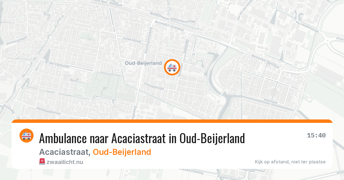 Ambulance naar Acaciastraat in Oud-Beijerland — 13 jul 2026