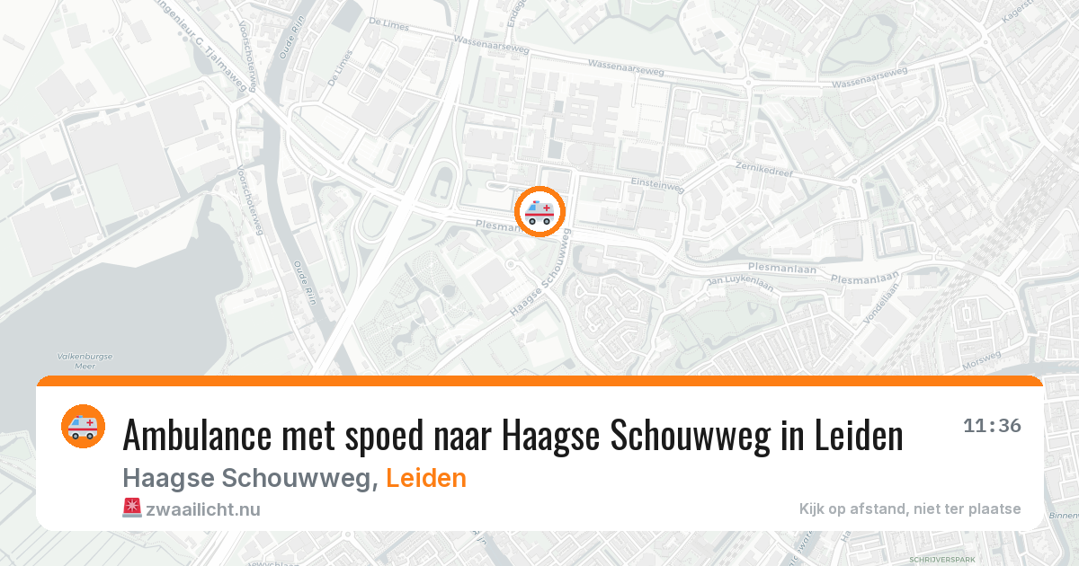 Ambulance met spoed naar Haagse Schouwweg in Leiden — 20 mrt 2026