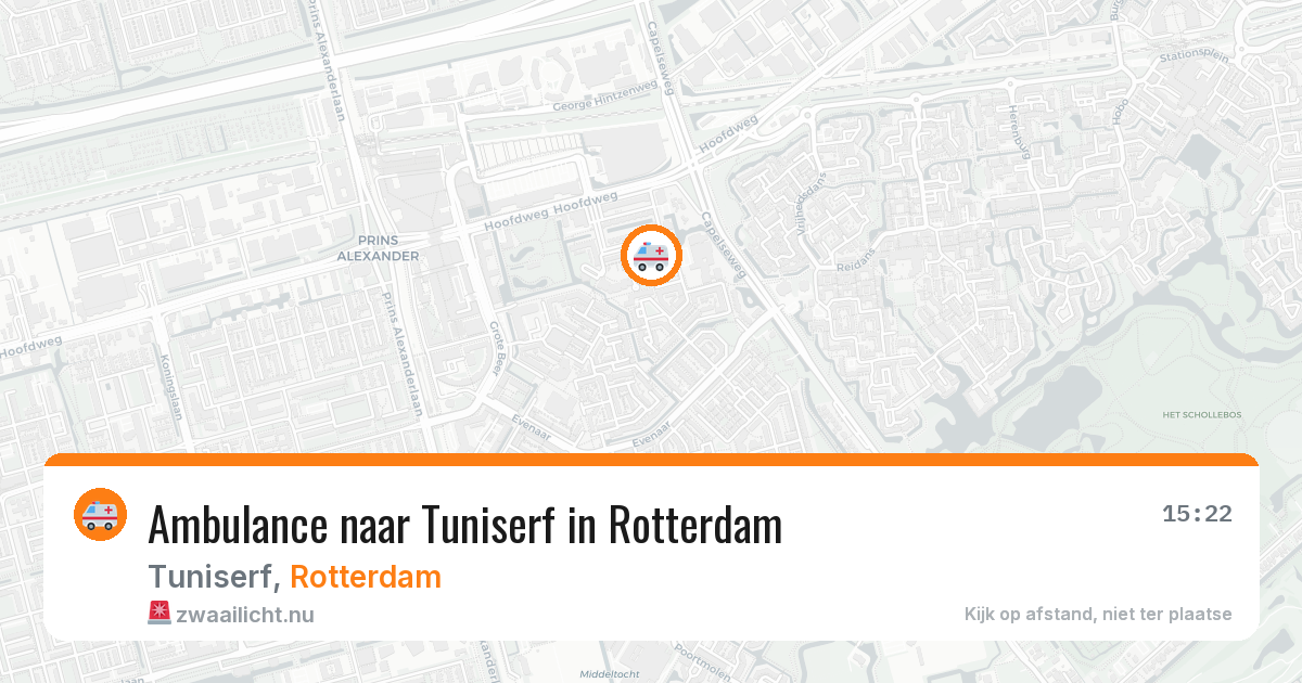 Ambulance naar Tuniserf in Rotterdam — 28 mei 2026