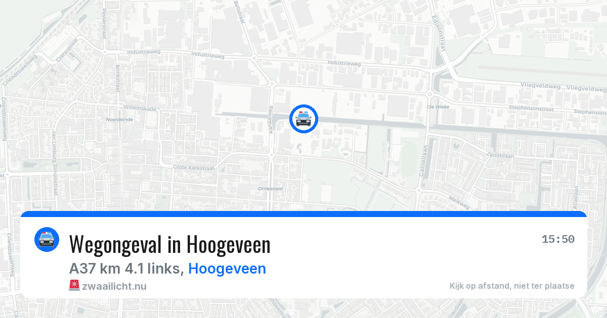 Wegongeval in Hoogeveen — 7 jul 2026
