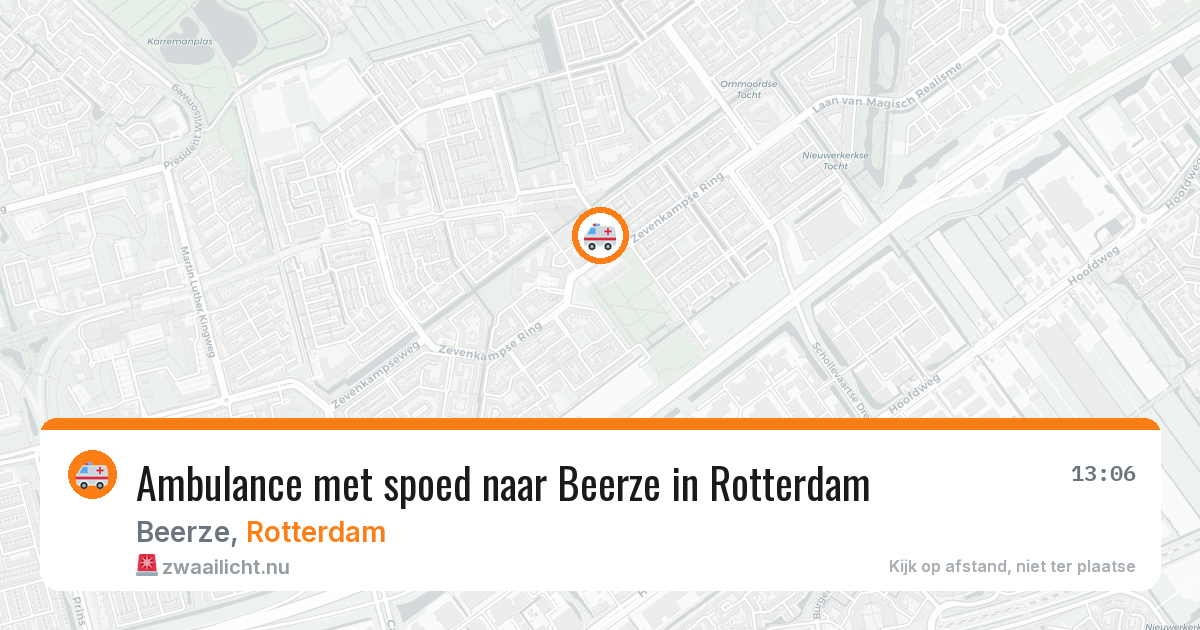 Ambulance met spoed naar Beerze in Rotterdam — 19 mrt 2026