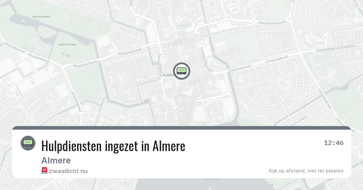 Hulpdiensten ingezet in Almere — 23 jul 2026 | 🚨 Zwaailicht.nu