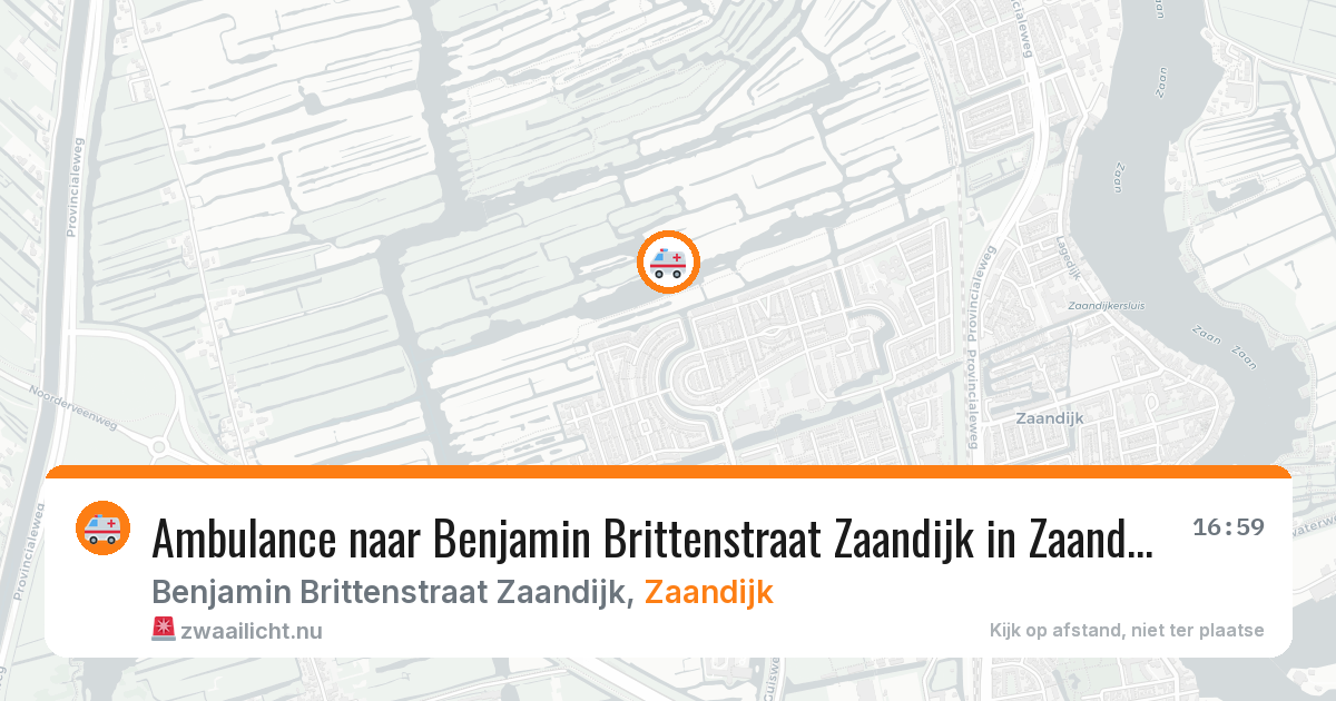 Ambulance naar Benjamin Brittenstraat Zaandijk in Zaandijk — 8 jul 2026