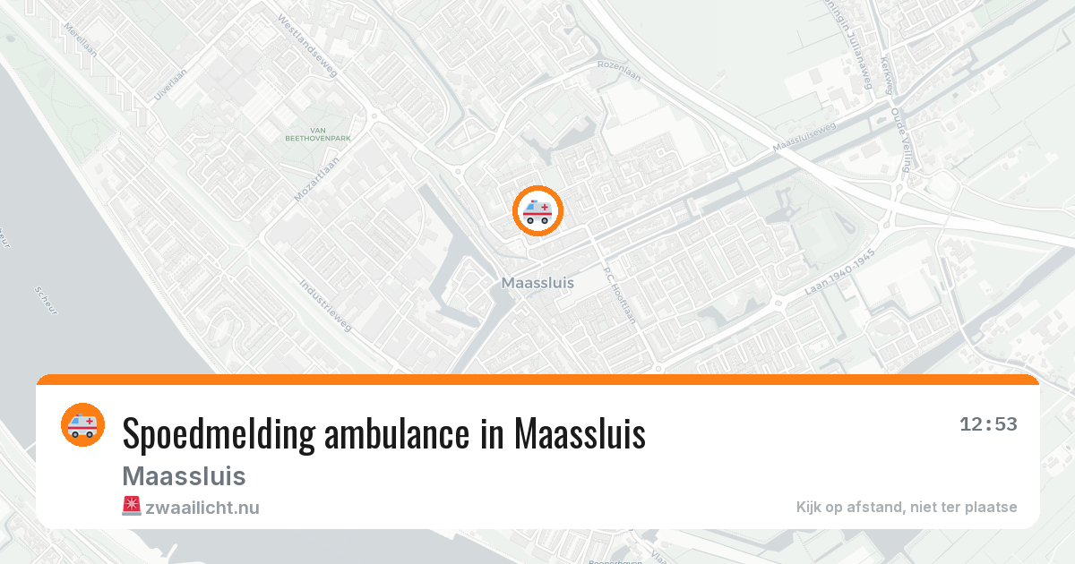 Spoedmelding ambulance in Maassluis — 9 mei 2026