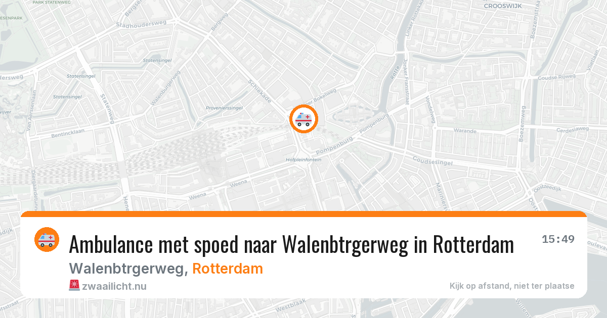 Ambulance met spoed naar Walenbtrgerweg in Rotterdam — 10 jun 2026