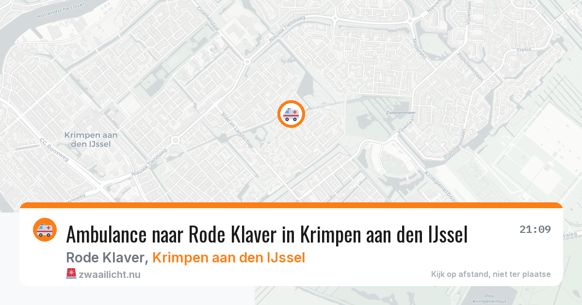 Ambulance naar Rode Klaver in Krimpen aan den IJssel — 10 jul 2026