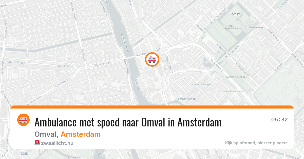 Ambulance met spoed naar Omval in Amsterdam — 14 mei 2026