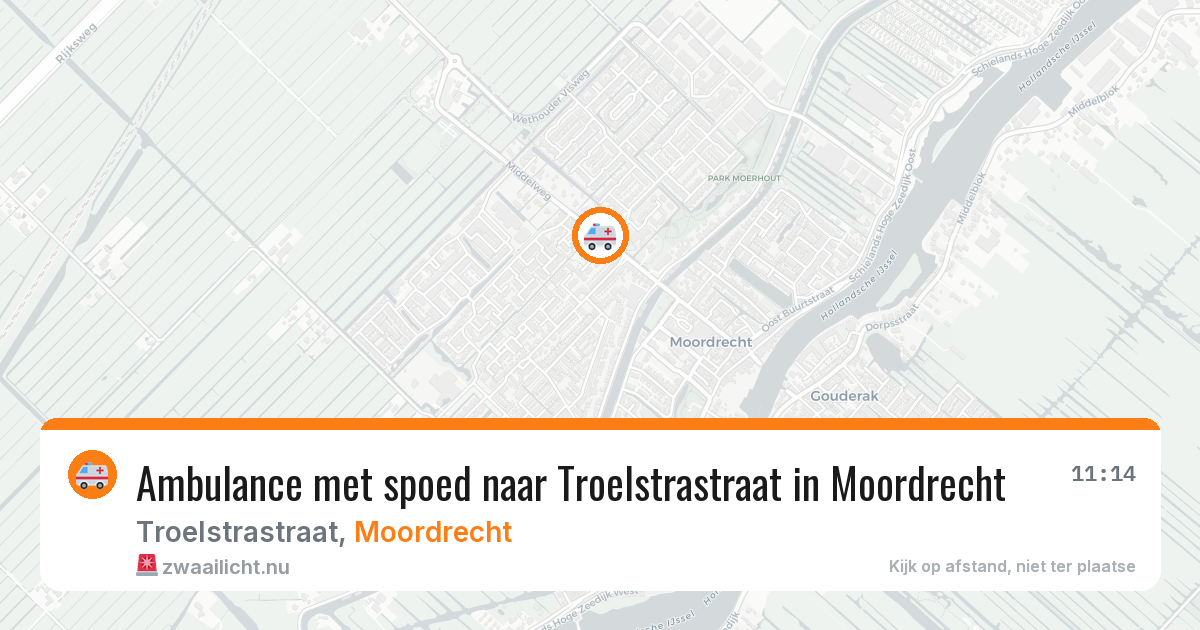 Ambulance met spoed naar Troelstrastraat in Moordrecht — 6 mrt 2026