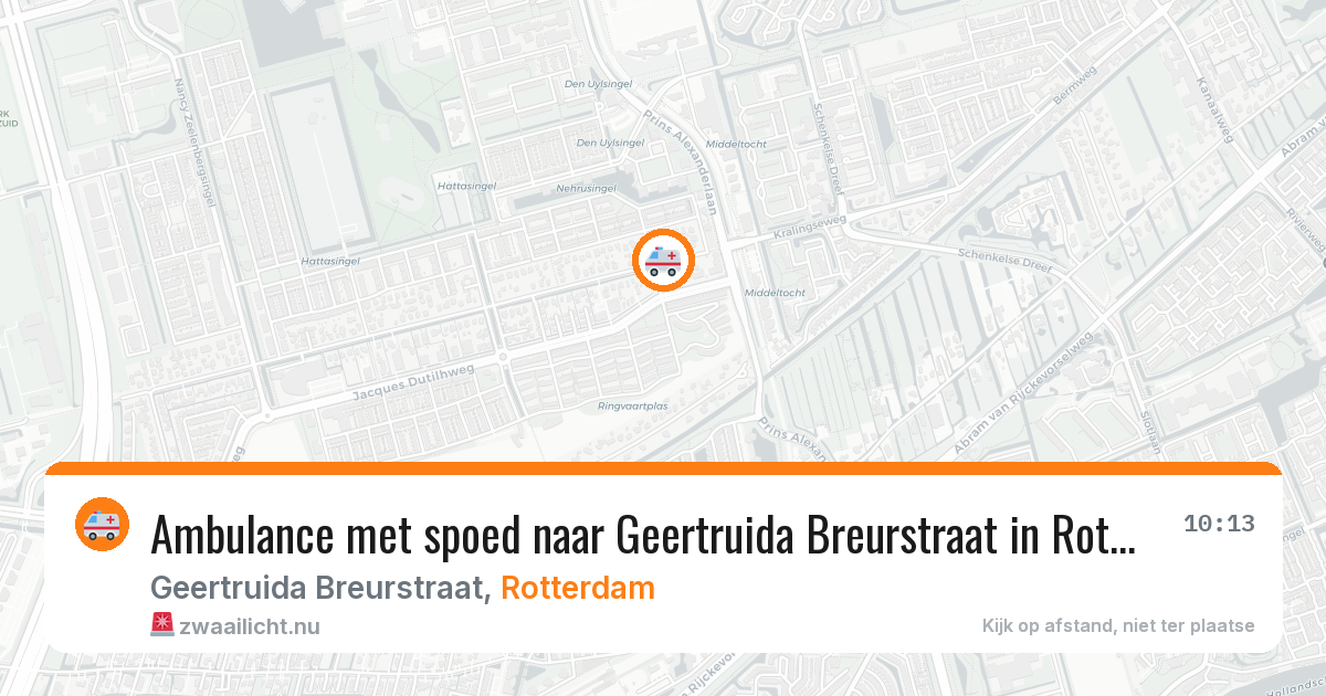 Ambulance met spoed naar Geertruida Breurstraat in Rotterdam — 15 jul 2026