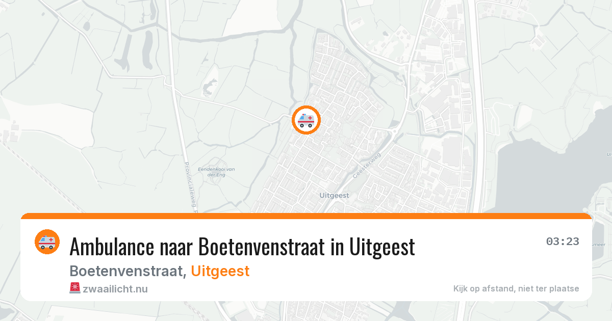 Ambulance naar Boetenvenstraat in Uitgeest — 10 jul 2026