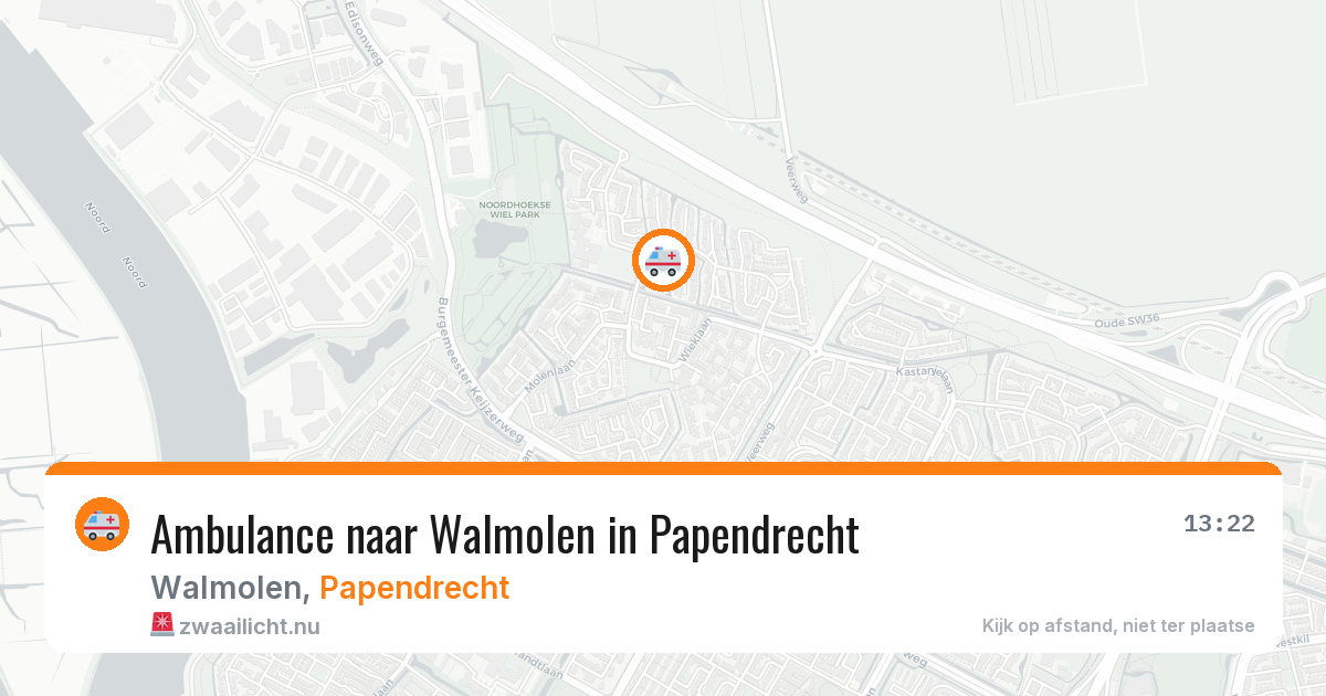 Ambulance naar Walmolen in Papendrecht — 24 jul 2026