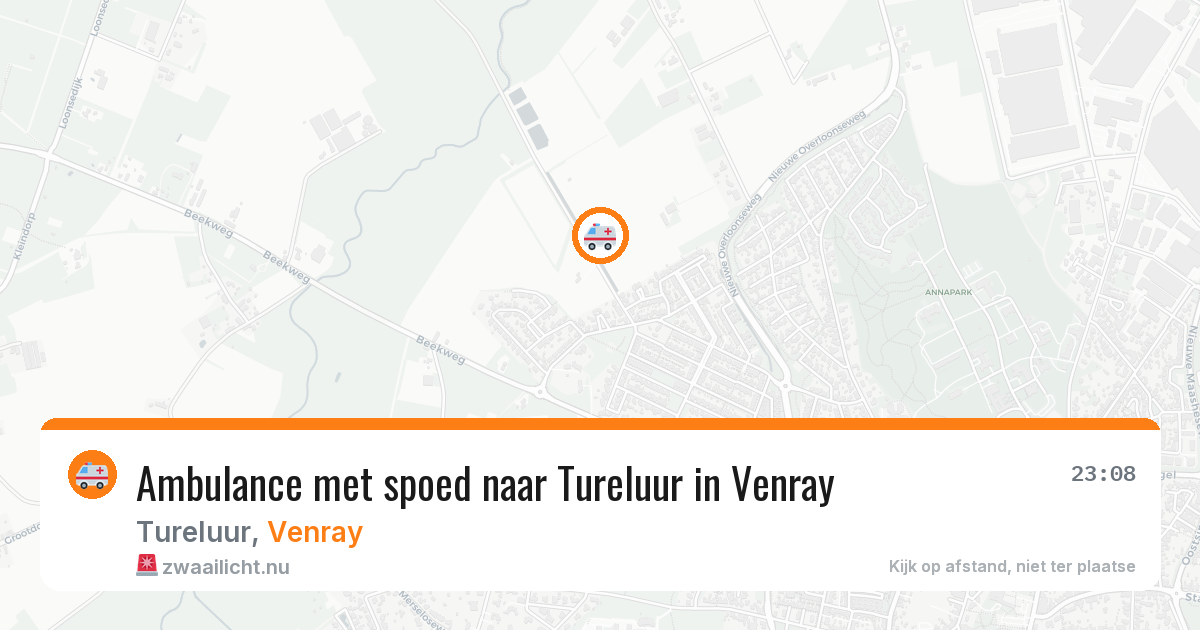 Ambulance met spoed naar Tureluur in Venray — 11 jul 2026