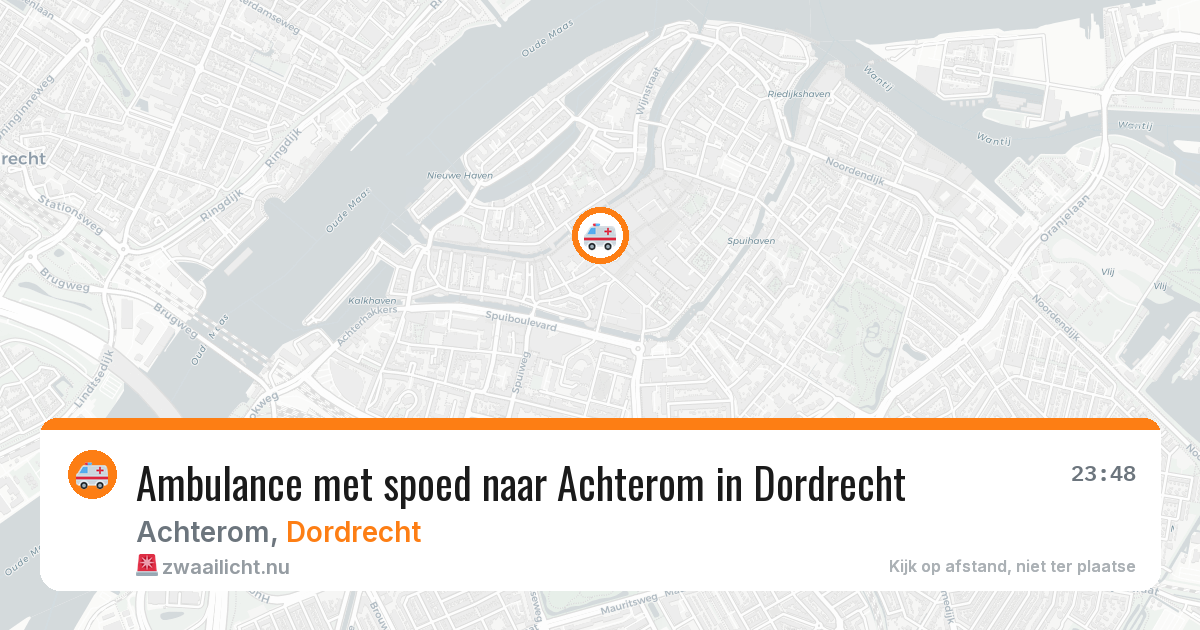 Ambulance met spoed naar Achterom in Dordrecht — 4 jun 2026
