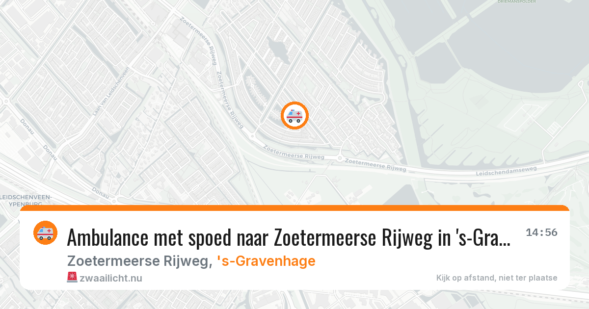 Ambulance met spoed naar Zoetermeerse Rijweg in 's-Gravenhage — 18 mrt 2026