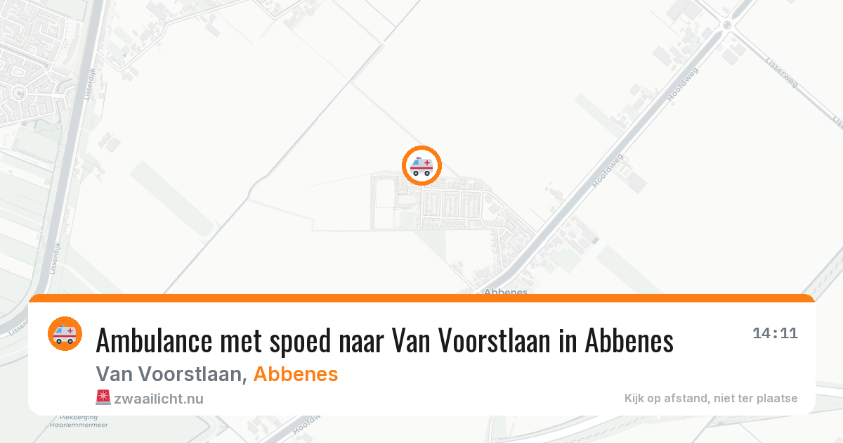 Ambulance met spoed naar Van Voorstlaan in Abbenes — 29 jun 2026