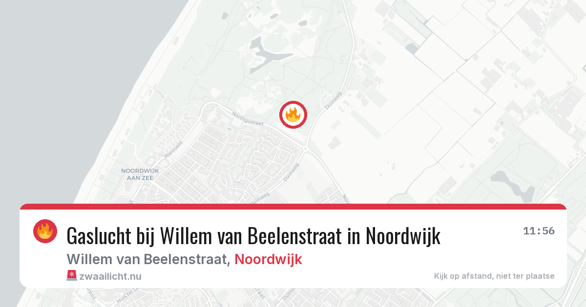 Gaslucht bij Willem van Beelenstraat in Noordwijk — 2 jun 2026