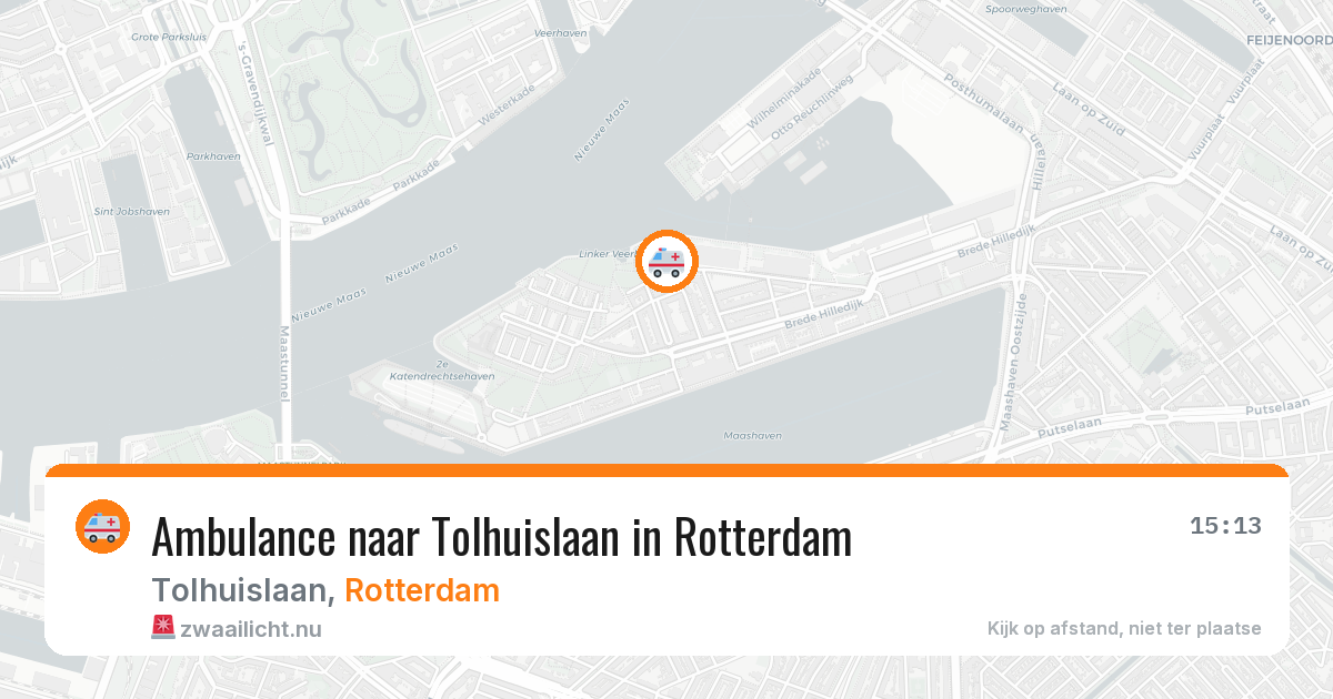 Ambulance naar Tolhuislaan in Rotterdam — 23 mei 2026