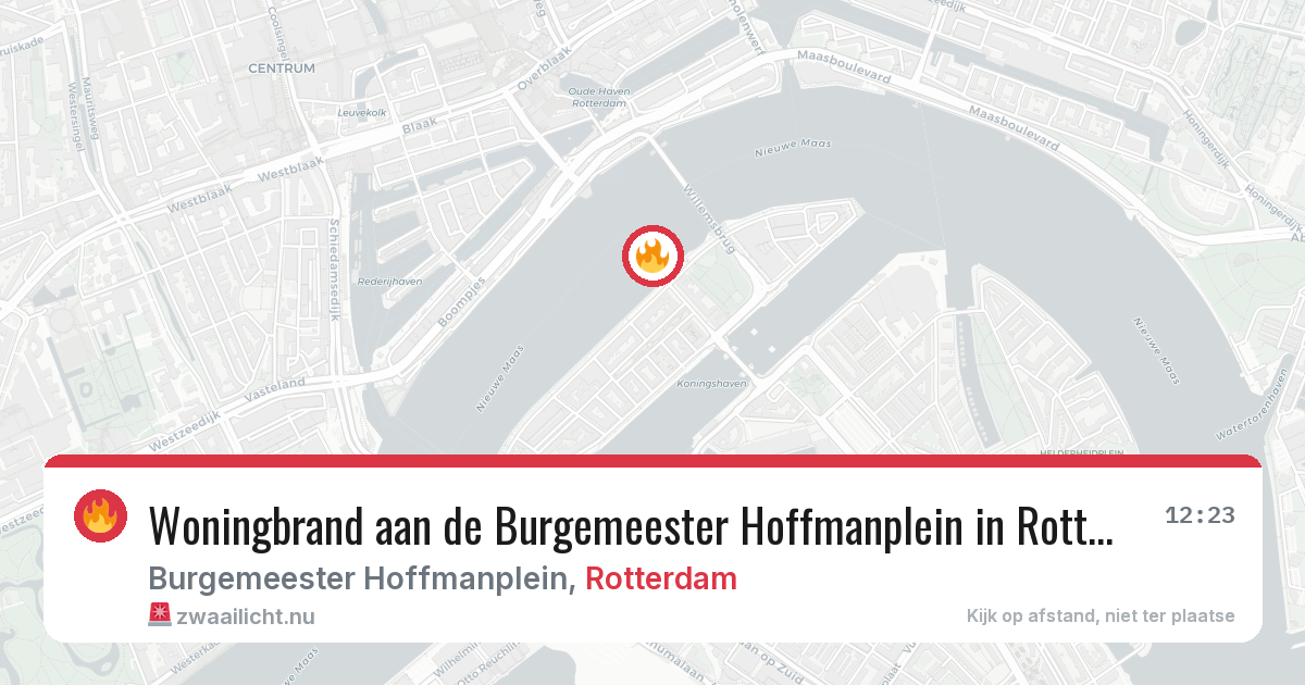 Woningbrand aan de Burgemeester Hoffmanplein in Rotterdam — 16 jul 2026