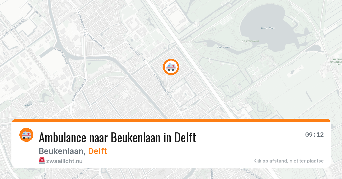 Ambulance naar Beukenlaan in Delft — 16 jul 2026
