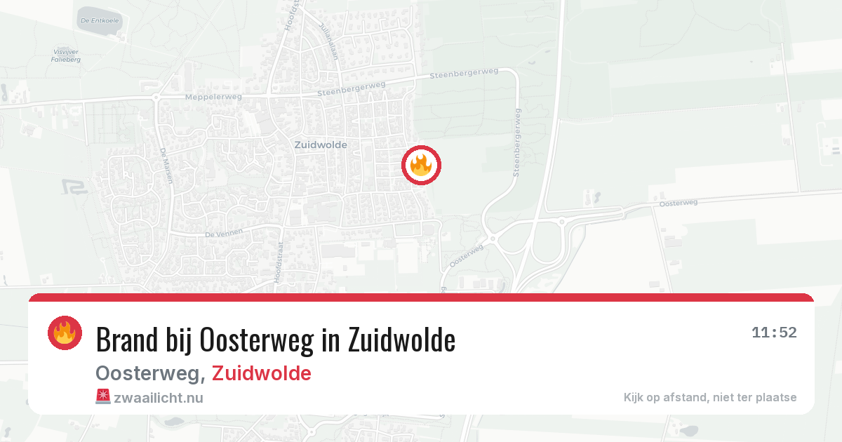 Brand bij Oosterweg in Zuidwolde — 18 mrt 2026