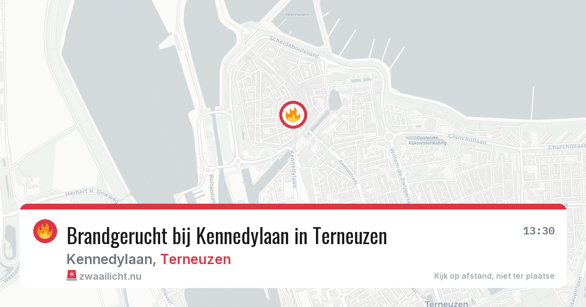 Brandgerucht bij Kennedylaan in Terneuzen — 7 mei 2026