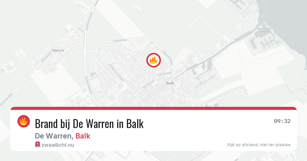Brand bij De Warren in Balk — 11 jul 2026