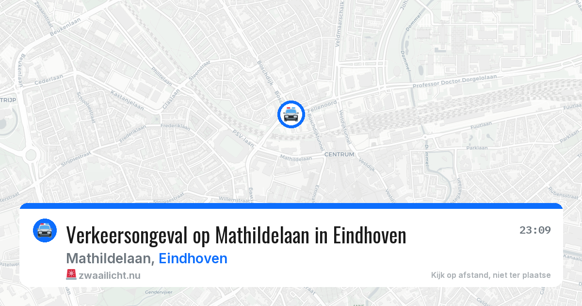 Verkeersongeval op Mathildelaan in Eindhoven — 9 jul 2026