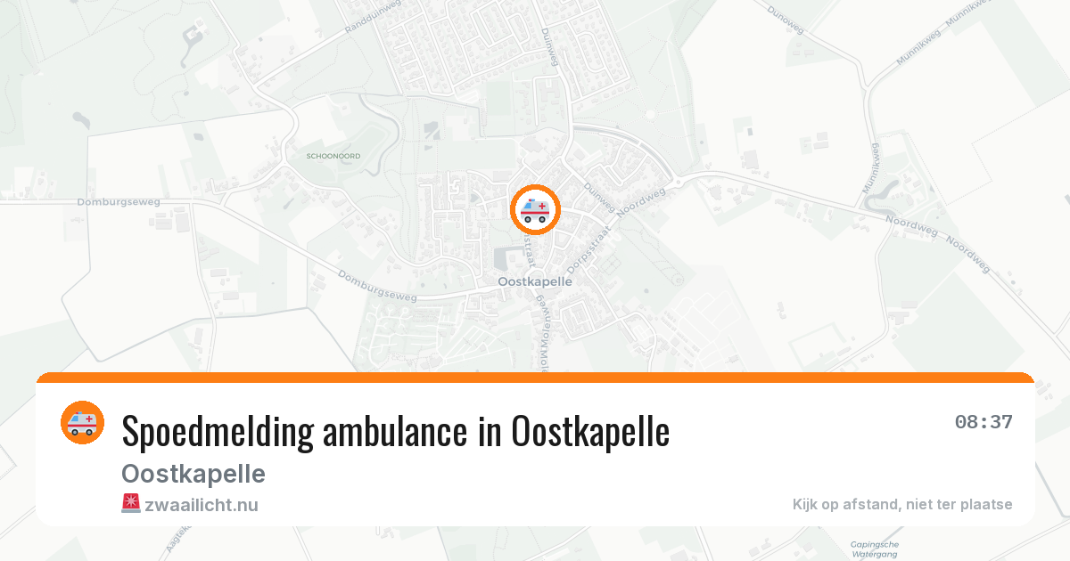Spoedmelding ambulance in Oostkapelle — 23 mei 2026