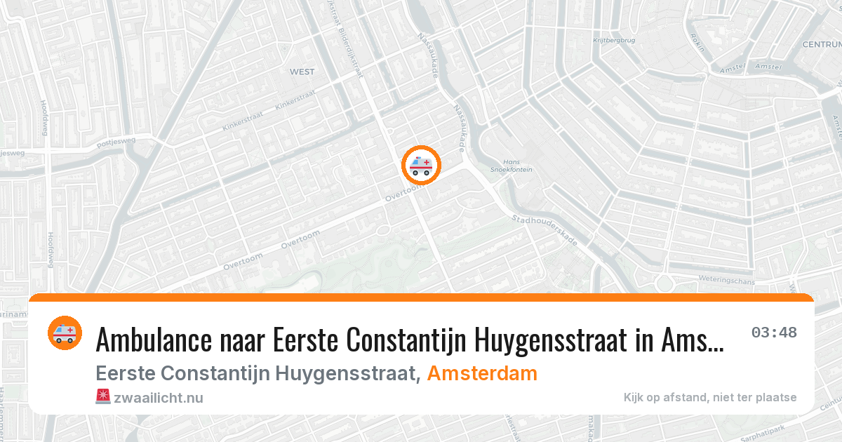 Ambulance naar Eerste Constantijn Huygensstraat in Amsterdam — 15 jul 2026